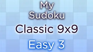 My Sudoku - Classic 9x9 Easy 3