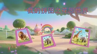 Mine puzzle pieces of flower garden world