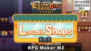 RPG Maker MZ - SERIALGAMES LivingGoodCity Tileset - Local Shops Set