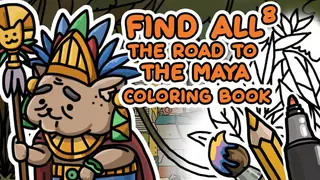 FIND ALL 8: The road to the Maya - Coloring Book