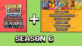 Pixel Cross Stitch Color by Number Seasons Collection Season 6 - Switch