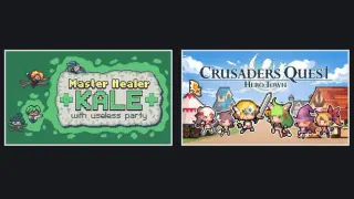 Master Healer Kale with useless party + Crusaders Quest : Hero Town