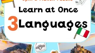 Spin & Match Puzzle Learn at Once 3 Languages - Switch