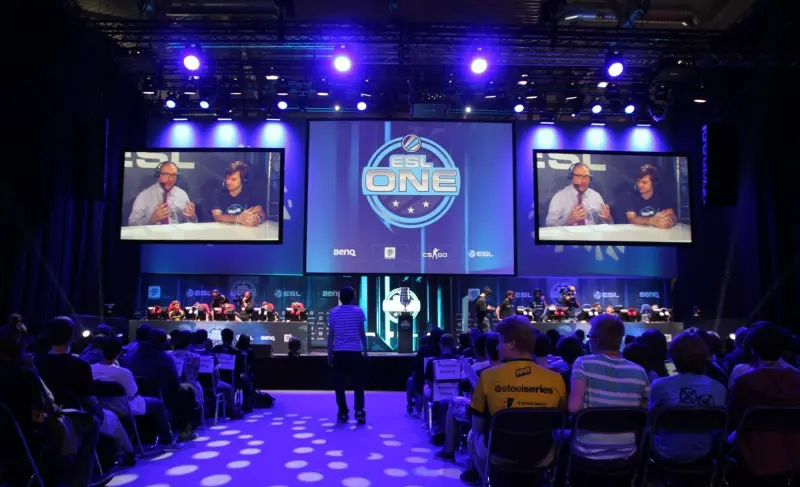 Crowd and stage at the ESL One Cologne Counter-Strike tournament in 2014