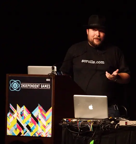Markus Persson, creator of Minecraft, at GDC 2011