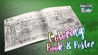Hidden Cats in Rome - Printable PDF Coloring Book and Poster 1