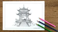 Cats Hidden in China - Coloring Book 1